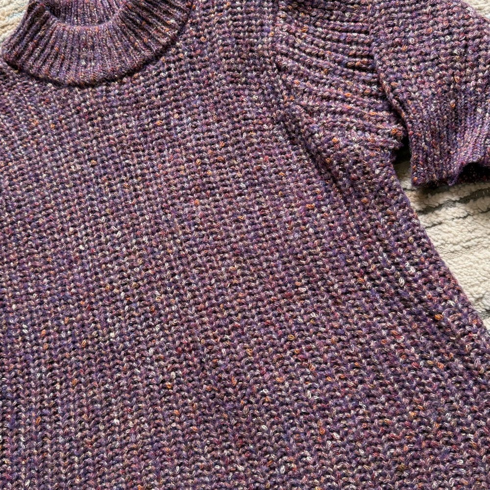 Purple Metallic Knit Sweater - Picture 3 of 6